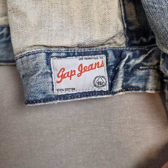 Gap 1969 Men’s Trucker Denim Jacket Medium Tint Wash Fall 2006 Size M/L Fit - Picture 12 of 13